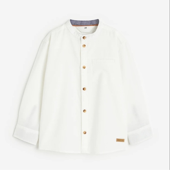 H&M White Button Down Kids Shirt - Picture 1 of 10